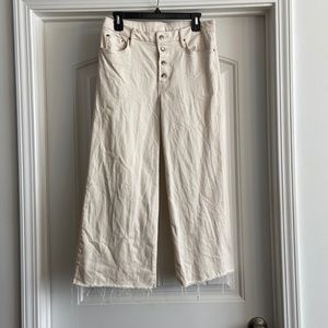 Time and Tru Wide Leg Cream Jeans